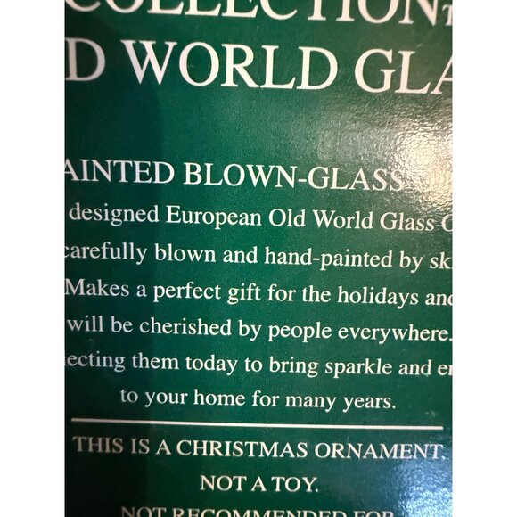 VTG German Schwarzwald Hand-Painted Blown Glass Holiday Santa Ornament Nos gift - Picture 4 of 16